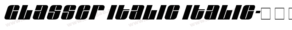 Glasser Italic Italic字体转换